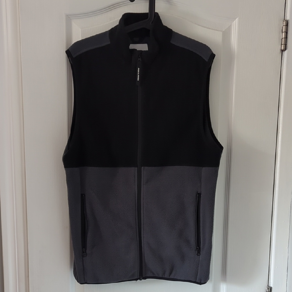 Jack & Jones Black and Gray Vest